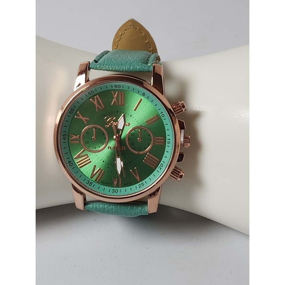 Women's Teal Green Aqua Women's Wristwatch Quartz Movement